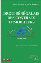 Couverture du livre « Droit sénégalais des contrats immobiliers (2e édition) » de Cheikh Abdous Wakhab Ndiaye aux éditions L'harmattan