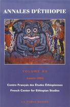 Couverture du livre « Annales d'Ethiopie t.20 » de  aux éditions Table Ronde