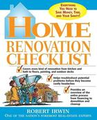 Couverture du livre « Home renovation checklist » de Robert Irwin aux éditions Mcgraw-hill Education