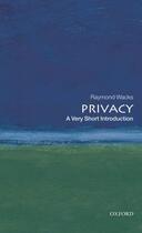 Couverture du livre « Privacy: A Very Short Introduction » de Wacks Raymond aux éditions Oup Oxford
