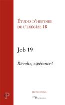 Couverture du livre « Job 19 : révolte, espérance ? » de  aux éditions Cerf