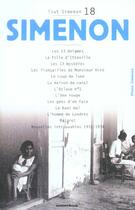 Couverture du livre « Tout simenon t18 centenaire - vol18 » de Georges Simenon aux éditions Omnibus