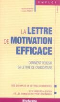 Couverture du livre « La lettre de motivation efficace » de Daniel Escaffre aux éditions Studyrama
