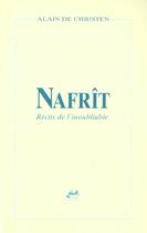 Couverture du livre « Nafrit Recit De L'Inoubliable » de Christen De aux éditions Isoete