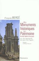 Couverture du livre « Histoire Du Monument Francais » de Bruno Foucart aux éditions Flammarion