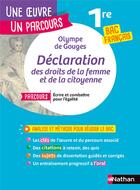 Couverture du livre « Déclaration des droits de la femme et de la citoyenne ; 1re ; bac français (édition 2021) » de Olympe De Gouges aux éditions Nathan