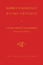 Couverture du livre « Oeuvre critique Tome 5 ; littérature XIX siècle » de Jules Barbey D'Aurevilly aux éditions Belles Lettres