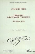 Couverture du livre « Les oeuvres de Charles Gide t.2 ; principes d'économie politique (26e édition) » de Charles Gide aux éditions Editions L'harmattan