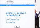 Couverture du livre « Donner et recevoir du feed-back ; la reconnaissance, le recadrage. » de Didier Noye aux éditions Insep