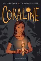 Couverture du livre « Coraline » de Neil Gaiman et P. Craig Russell aux éditions Delcourt