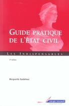 Couverture du livre « Guide pratique de l etat civil - 4e edition (4e édition) » de Quideleur aux éditions Berger-levrault