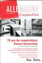 Couverture du livre « REVUE ALLEMAGNE D'AUJOURD'HUI » de Thorel Julien aux éditions Pu Du Septentrion