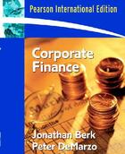 Couverture du livre « Corporate dinance + myfinancelab » de Berk aux éditions Pearson