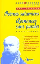 Couverture du livre « Poemes saturniens-romances... - verlaine » de Fournet aux éditions Breal