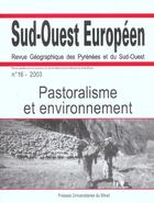 Couverture du livre « Pastoralisme et environnement revue sud ouest europeen n16 » de  aux éditions Pu Du Midi