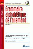 Couverture du livre « Grammaire alphabétique de l'allemand » de Alban Azais aux éditions Bordas