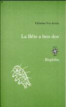 Couverture du livre « La bête à bon dos » de Christine Van Acker aux éditions Corti