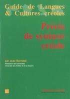 Couverture du livre « Precis de syntaxe creole » de Jean Bernabe aux éditions Ibis Rouge Editions