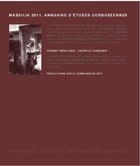 Couverture du livre « MASSILIA ; 2011 ; annuaire d'études corbuséennes ; visiter Le Corbusier » de  aux éditions Imbernon