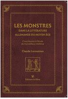 Couverture du livre « Les monstres dans la littérature allemande du Moyen Age » de Claude Lecouteux aux éditions La Volva
