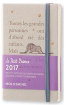 Couverture du livre « Agenda 2017 Petit Prince semainier carnet poche gris clair » de  aux éditions Moleskine