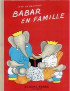 Couverture du livre « Babar en famille » de Brunhoff Jean De aux éditions Hachette Jeunesse