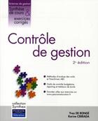 Couverture du livre « Contrôle de gestion (2e édition) » de De Ronge/Cerrada aux éditions Pearson