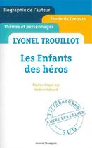 Couverture du livre « Les enfants des héros, de Lyonel Trouillot » de Nadeve Menard aux éditions Honore Champion