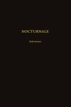 Couverture du livre « Nocturnale ; solesmense » de  aux éditions Solesmes