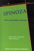 Couverture du livre « Spinoza » de Charles Ramond aux éditions Pu De Bordeaux