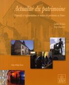 Couverture du livre « Actualites du patrimoine » de Chaumier S/Di G aux éditions Pu De Dijon