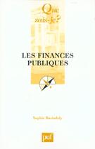 Couverture du livre « Finances publiques (2eme edition) (les) » de Sophie Baziadoly aux éditions Que Sais-je ?