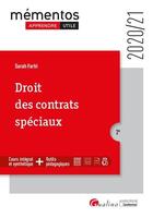 Couverture du livre « Droit des contrats spéciaux (édition 2020/2021) » de Sarah Farhi aux éditions Gualino