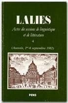 Couverture du livre « Revue Lalies n.4 » de  aux éditions Presses De La Sorbonne Nouvelle