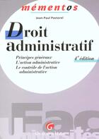 Couverture du livre « Mementos droit administratif » de Pastorel Jean-Paul aux éditions Gualino