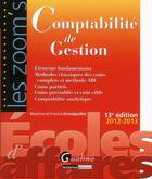 Couverture du livre « Comptabilité de gestion 2012-2013 (13e édition) » de Beatrice Grandguillot et Francis Grandguillot aux éditions Gualino