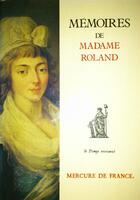 Couverture du livre « Memoires » de Roland De La Platier aux éditions Mercure De France