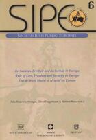 Couverture du livre « État de droit, liberté et sécurité en Europe » de Julia Iliopoulos-Strangas aux éditions Bruylant