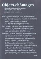 Couverture du livre « Objets-chômages » de Lhemon/Arnaud aux éditions Le Bec En L'air