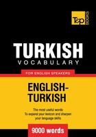 Couverture du livre « Turkish Vocabulary for English Speakers - 9000 Words » de Andrey Taranov aux éditions T&p Books
