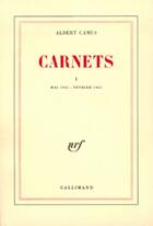 Couverture du livre « Carnets t.1 » de Albert Camus aux éditions Gallimard