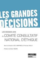 Couverture du livre « Les grands avis du comité consultatif national d'éthique » de  aux éditions Lgdj