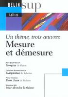 Couverture du livre « Mesure et demesure » de Deloince-Louette aux éditions Belin Education