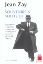 Couverture du livre « Souvenirs et solitude » de Jean Zay aux éditions Editions De L'aube