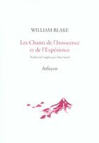 Couverture du livre « Chants de l'innocence et de l'experience » de Blake W aux éditions Arfuyen