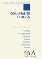 Couverture du livre « Conjugalité et décès » de  aux éditions Anthemis