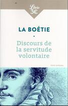 Couverture du livre « Discours de la servitude volontaire » de Etienne De La Boetie aux éditions J'ai Lu