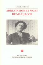 Couverture du livre « Arrestation et mort de max jacob » de  aux éditions La Difference