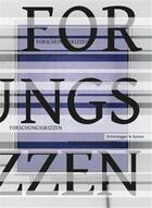 Couverture du livre « Forschungsskizzen /allemand » de Bea Flavia Caviezel aux éditions Scheidegger