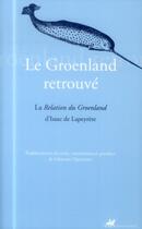 Couverture du livre « Le groenland retrouvé » de Isaac Lapeyrere aux éditions Anacharsis